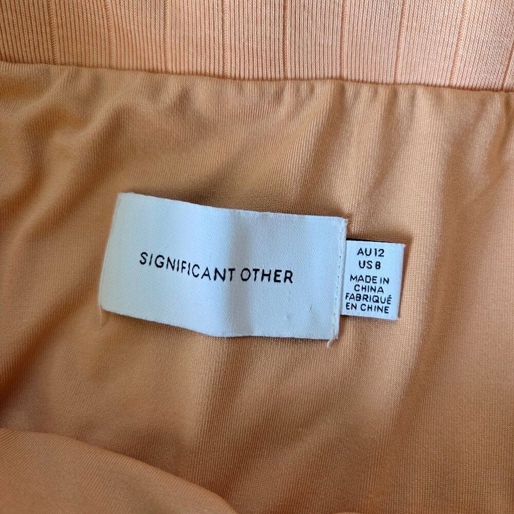 EUC LIKE NEW SIGNIFICANT OTHER DRAPED WRAP RIBBED MAXI SKIRT SIZE US 8 / S/M - Picture 14 of 16